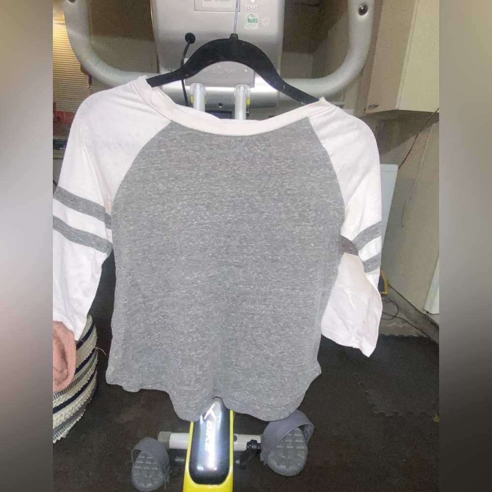 White and gray top